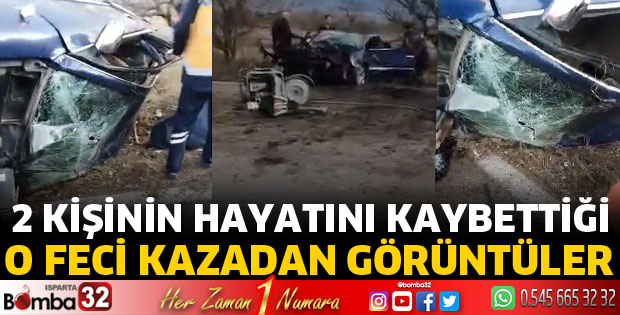 2 kişinin vefat ettiği kazadan görüntüler