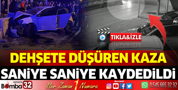 2 kişiyi hayattan koparan kaza saniye saniye kaydedildi