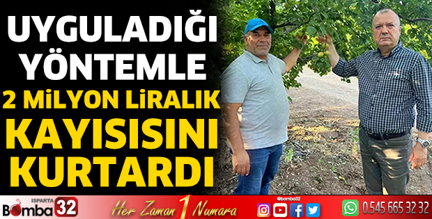 2 Milyon liralık kayısısını kurtardı