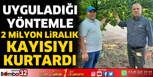 2 Milyon liralık kayısıyı kurtardı