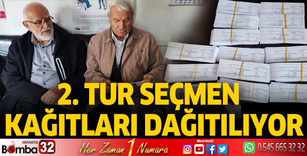 2. tur seçmen kağıtları dağıtılıyor