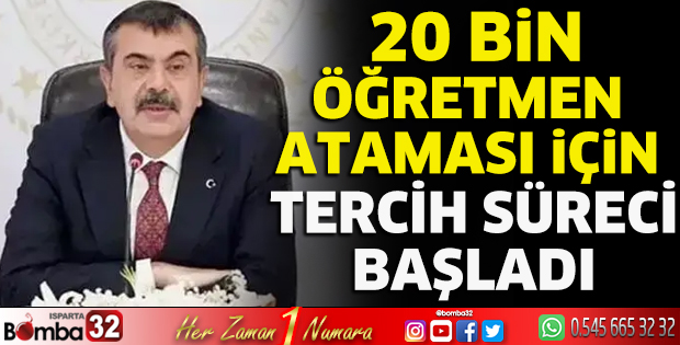 20 bin öğretmen ataması için tercih süreci başladı