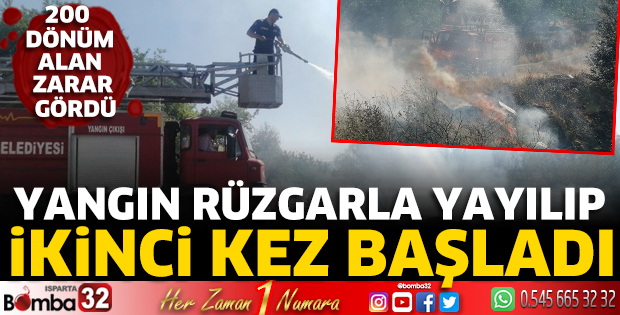 200 dönüm alan zarar gördü