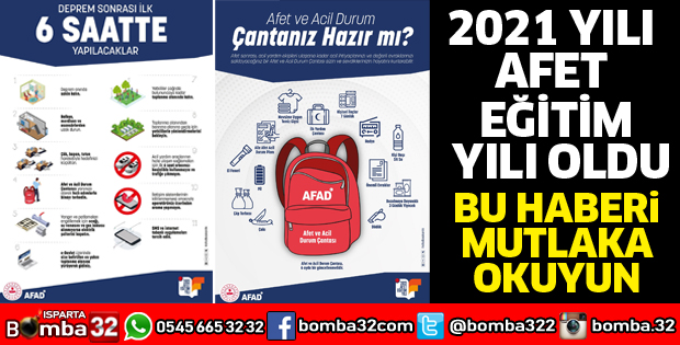 2021 YILI AFET EĞİTİM YILI OLDU