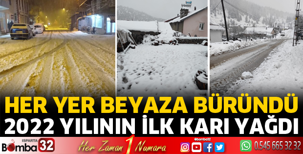 2022 yılının ilk karı yağdı
