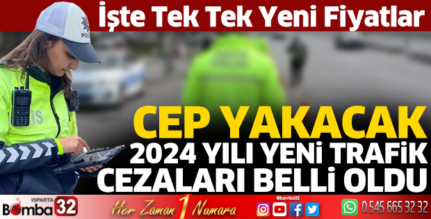 2024 yılı yeni trafik cezaları belli oldu