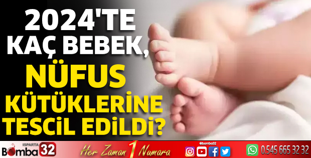 2024'te kaç bebek, nüfus kütüklerine tescil edildi?