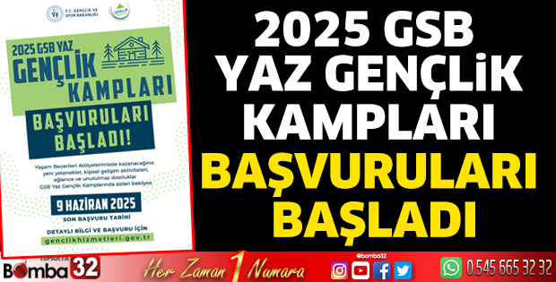 2025 GSB Yaz Gençlik Kampları başvuruları başladı