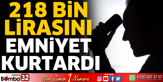 218 Bin lirasını emniyet kurtardı