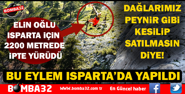 2205 METRE YÜKSEKLİKTE NEFES KESEN İPTE YÜRÜYÜŞ ETKİNLİĞİ