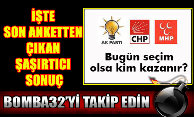 BUGÜN SEÇİM OLSA KİM NE OY ALIR?