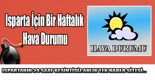 Isparta İçin Bir Haftalık Hava Durumu