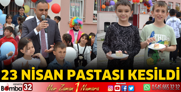 23 Nisan pastası kesildi 