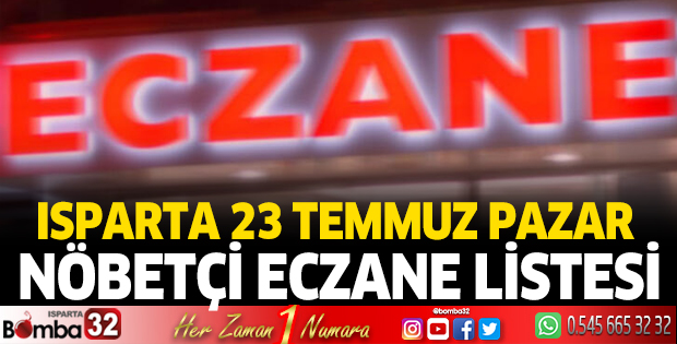 23 Temmuz 2023 Bugün Nöbetçi Eczaneler