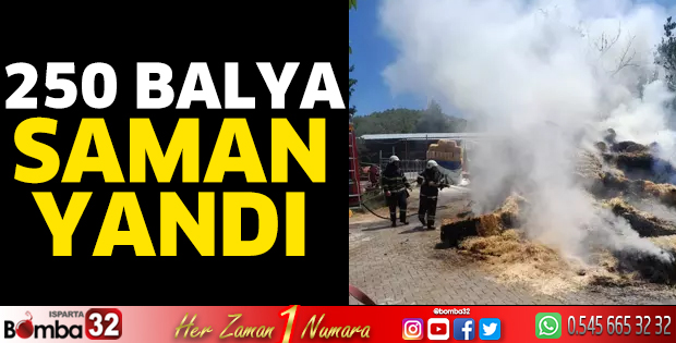 250 balya saman yandı