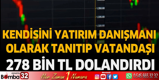 278 bin TL dolandırdı