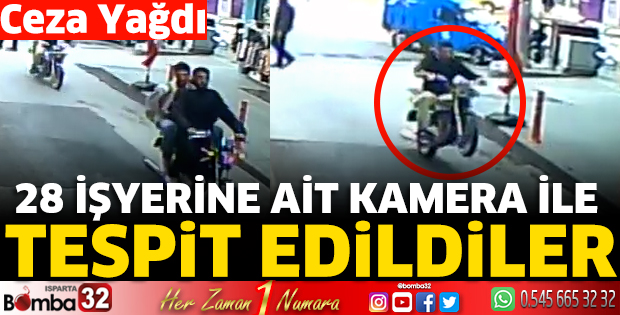 28 işyerine ait kamera ile tespit edildiler