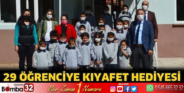 29 öğrenciye kıyafet hediyesi