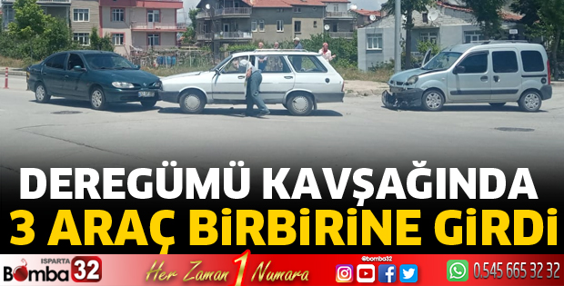 3 araç birbirine girdi