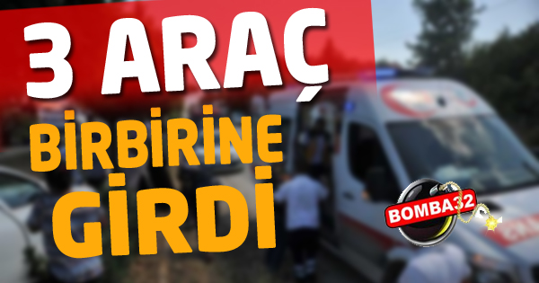 3 Araç Birbirine Girdi: 8 Yaralı