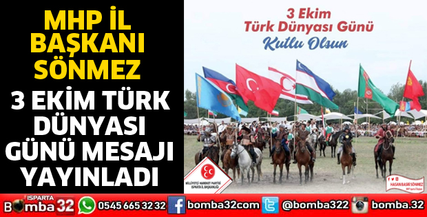 3 EKİM TÜRK DÜNYASI GÜNÜ MESAJI