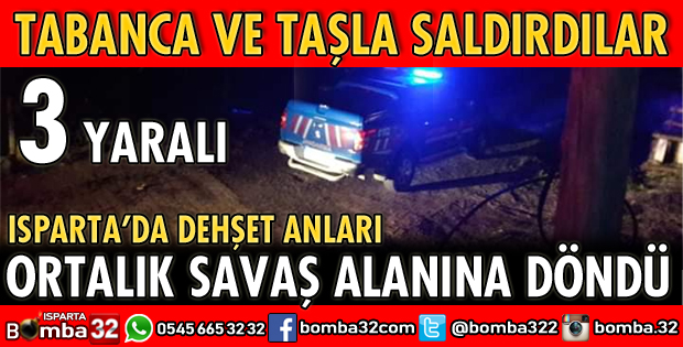 3 KİŞİYİ TABANCA VE TAŞLA YARALADILAR