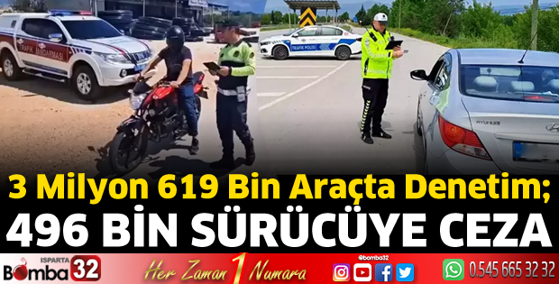3 milyon 619 bin araçta denetim