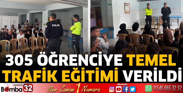 305 öğrenciye temel trafik eğitimi verildi