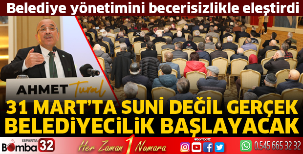 31 Martta suni değil gerçek belediyecilik başlayacak