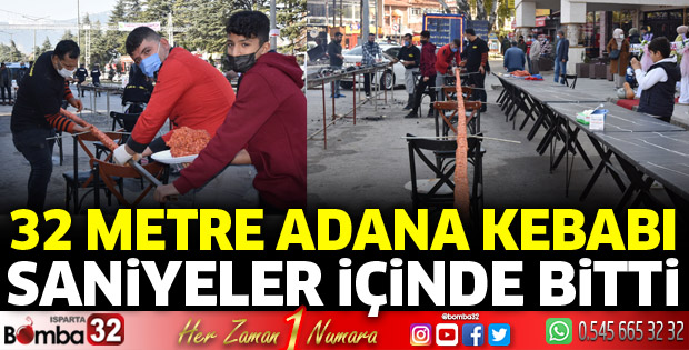 32 metre Adana Kebabı saniyeler içinde bitti