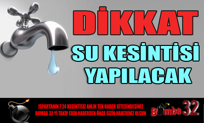 SU KESİNTİSİ YAPILACAK