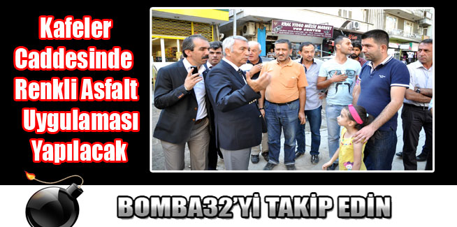 Kafeler Caddesinde Renkli Asfalt Uygulaması Yapılacak