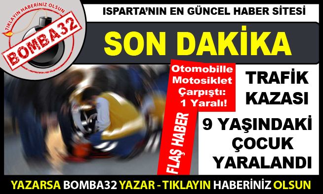 Otomobille Motosiklet Çarpıştı: 1 Yaralı!