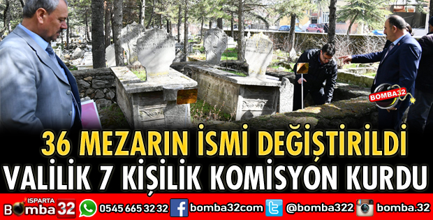 36 MEZARIN İSMİ DEĞİŞTİRİLDİ