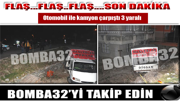 Trafik Kazası: 3 Yaralı