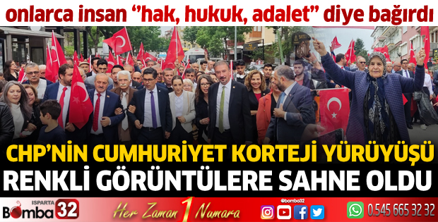 Cumhuriyet Korteji yürüyüşü renkli anlara sahne oldu