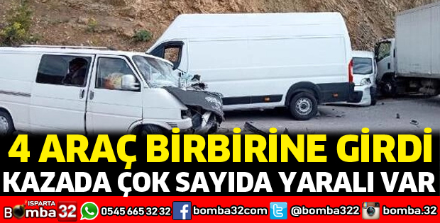 4 araç birbirine girdi