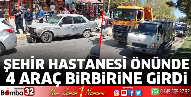 4 araç birbirine girdi