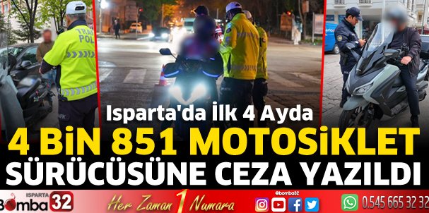 4 Bin 851 motosiklet sürücüsüne ceza