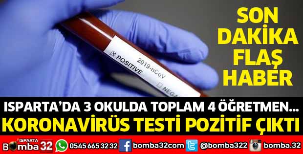 4 ÖĞRETMENİN TESTİ POZİTİF ÇIKTI