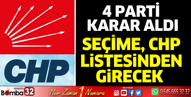 4 parti seçime CHP listesinden girecek