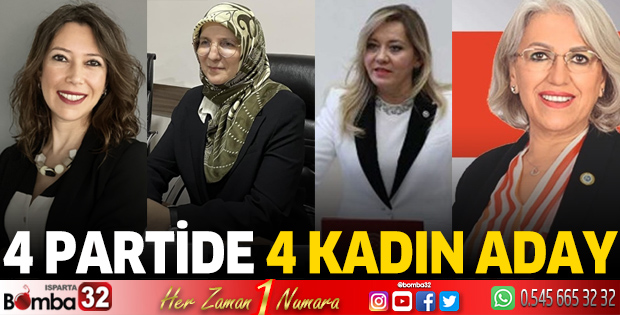 4 Partide 4 Kadın Aday 