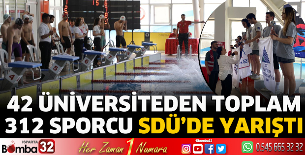 42 üniversiteden 312 sporcu SDÜ'de yarıştı