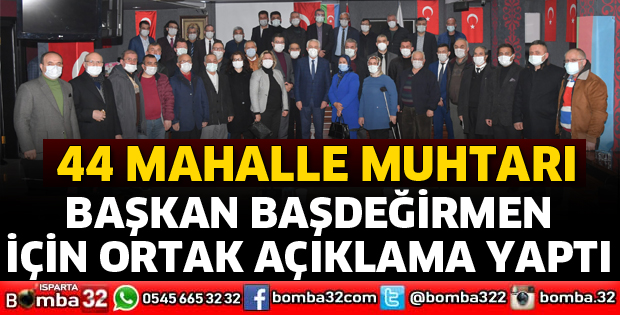 44 Mahalle Muhtarından Ortak Açıklama