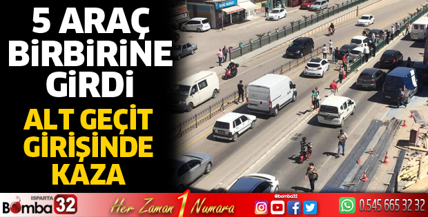 5 araç birbirine girdi
