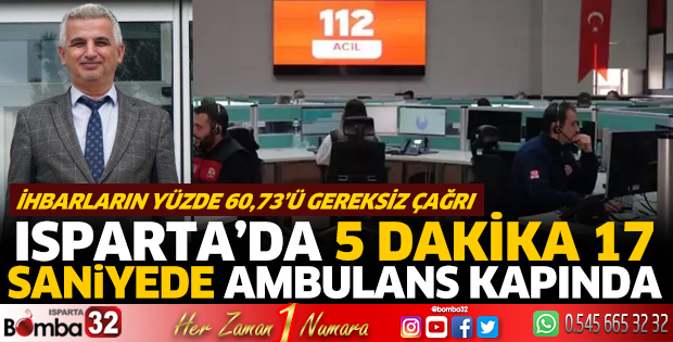 5 Dakika 17 saniyede ambulans kapında