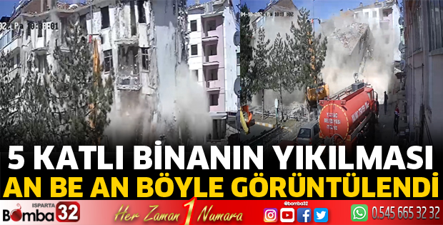 5 katlı bina işte böyle yıkıldı