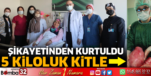 5 kiloluk kitle çıkarıldı