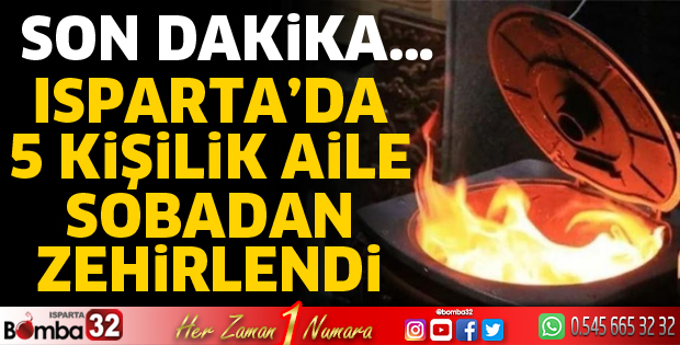 5 kişi sobadan zehirlendi