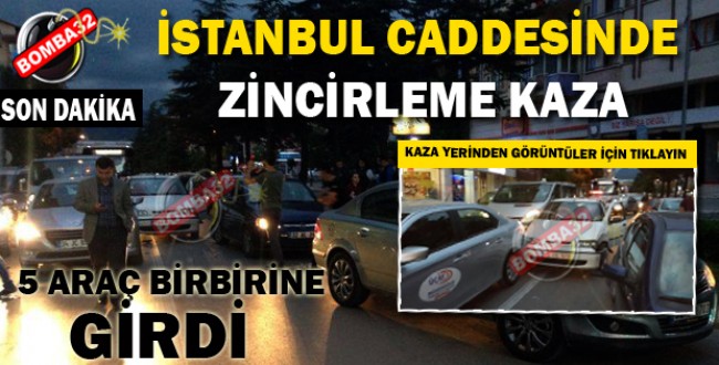 5 ARAÇ  BİRBİRİNE GİRDİ